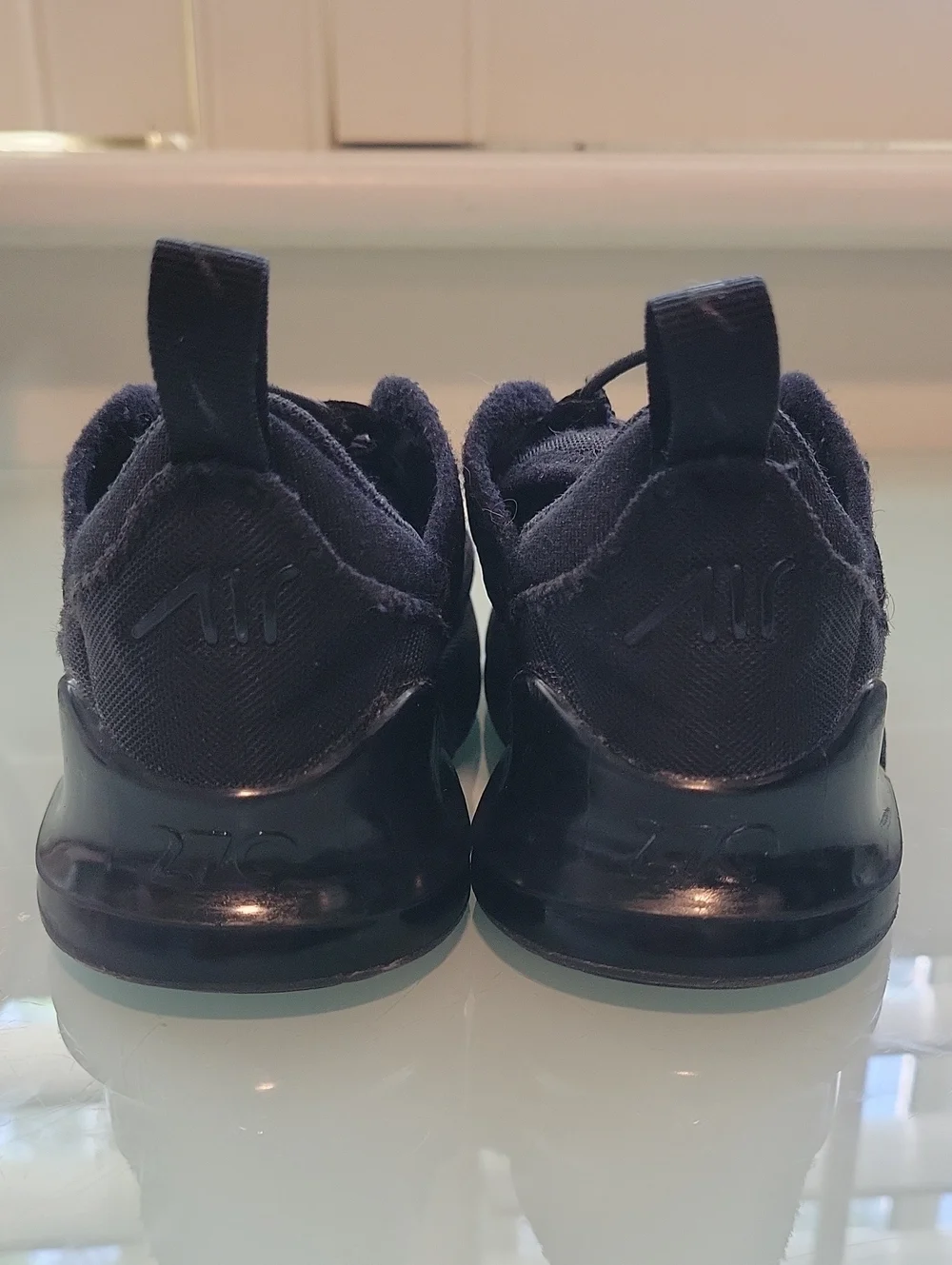 Nike Toddler Air Max 270 Triple Black Shoes Size 8C